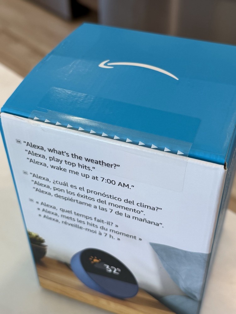 Amazon Echo Spot Smart Alarm Clock - 2024 Release, Ocean Blue