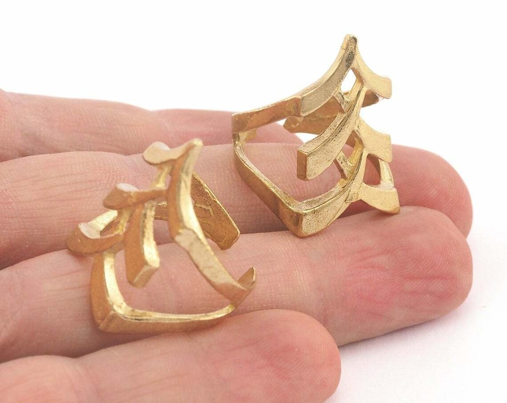 Adjustable Ring Raw brass (19mm 9US inner size - Adjustable ) Oz3686