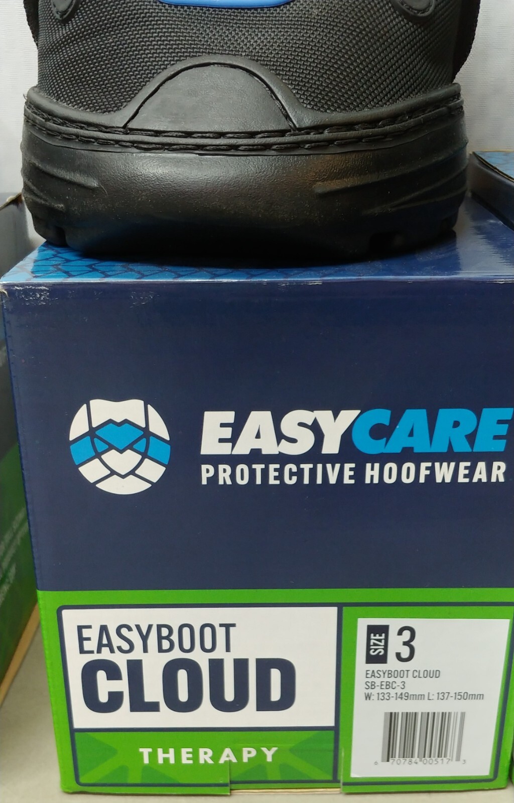 EasyCare Easyboot Cloud Therapeutic Horse Hoof Boots Recovery Black Therapy