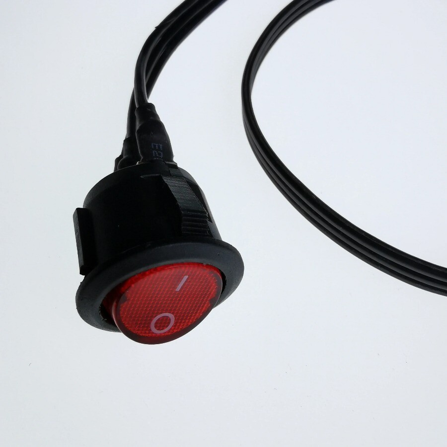 PC Server ATX PSU 24Pin Starter Switch Button Power Cable Self-Lock Boat Shape