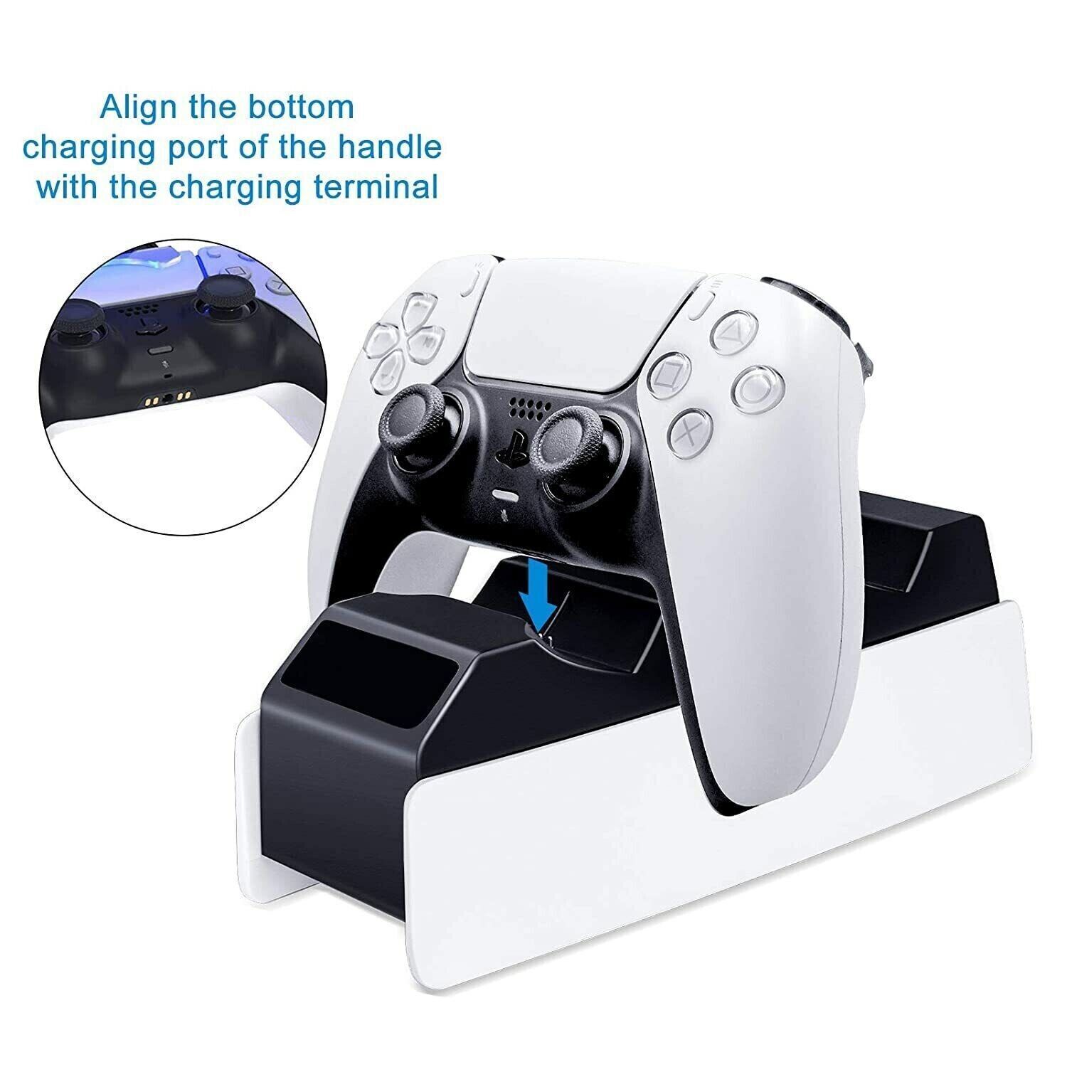 PS5 Controller Charger, Dual Fast Charging Station for PlayStation5 DualSense US