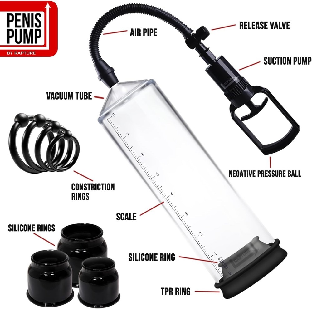 Manual Penis Pump for Erectile Dysfunction with Adjustable Pressure and Comfort