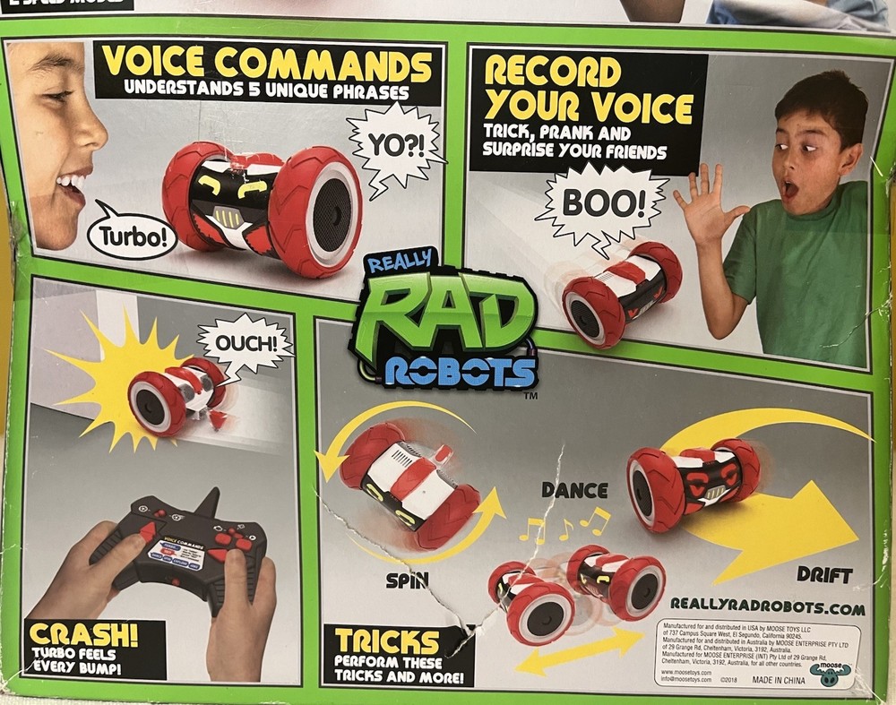 Really RAD Robots - Remote Control & Voice Command Rare TURBO BOT