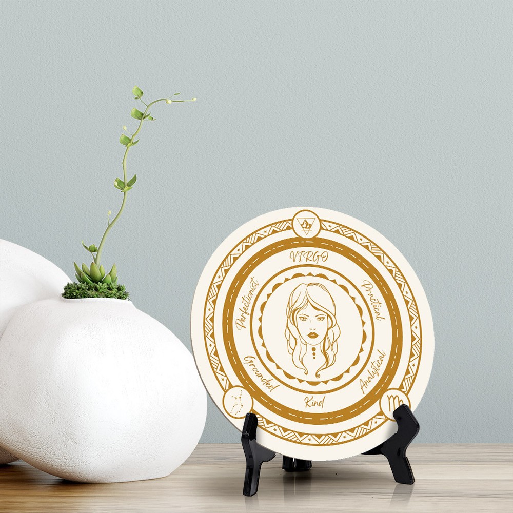 Virgo Zodiac Circle Table Sign (5x5")