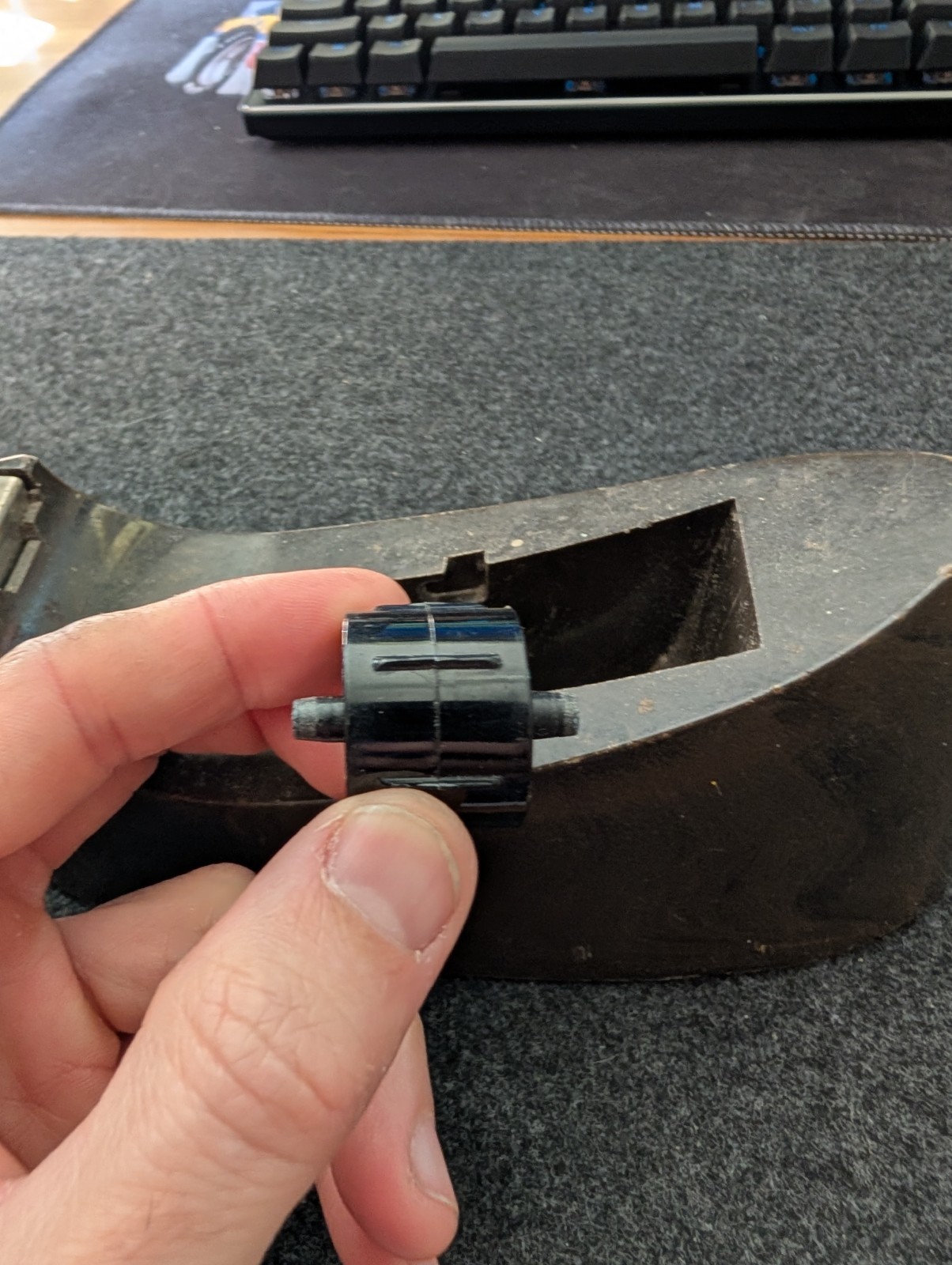 Vintage Unbranded Scotch Tape Dispenser Brown Weighted