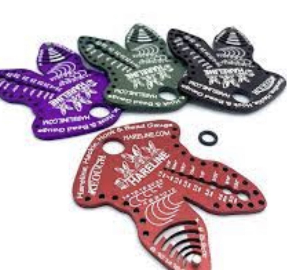 Hareline Hackle, Hook, & Bead Gauge