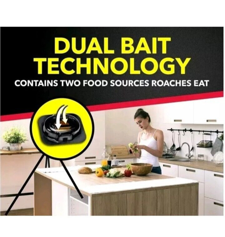 Raid Double Control 12 Small Roach Baits + 3 Egg Stoppers Kills & Sterilizes