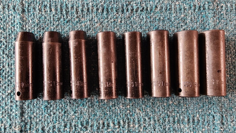 8-Piece Performance Tool 1/2" Drive 6-pt Deep Impact Sockets! Chrome- Vanadium!