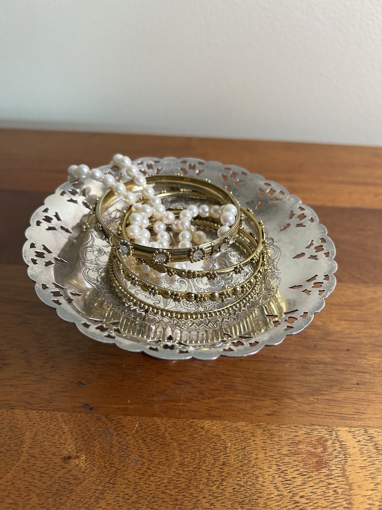 Silver plate pedestal Dish