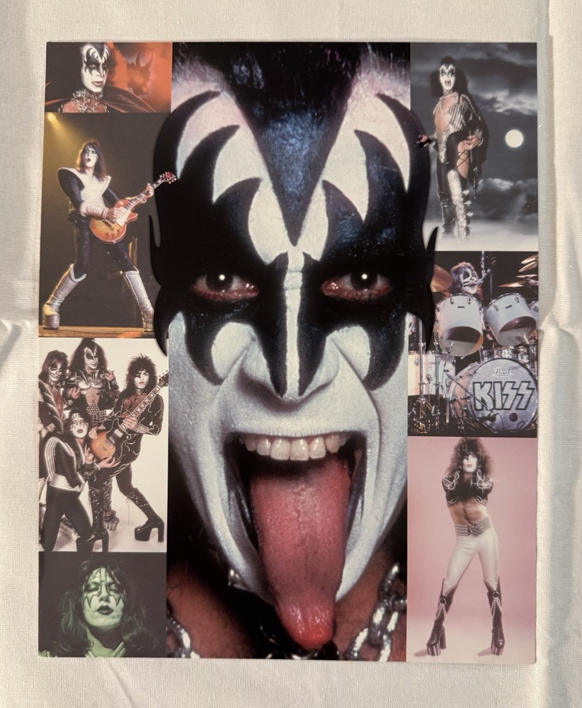 KISS ✨ SIGNED BY PAUL STANLEY & GENE SIMMONS ✨ BUTTERFIELDS AUCTION BOOK + 4 PIC