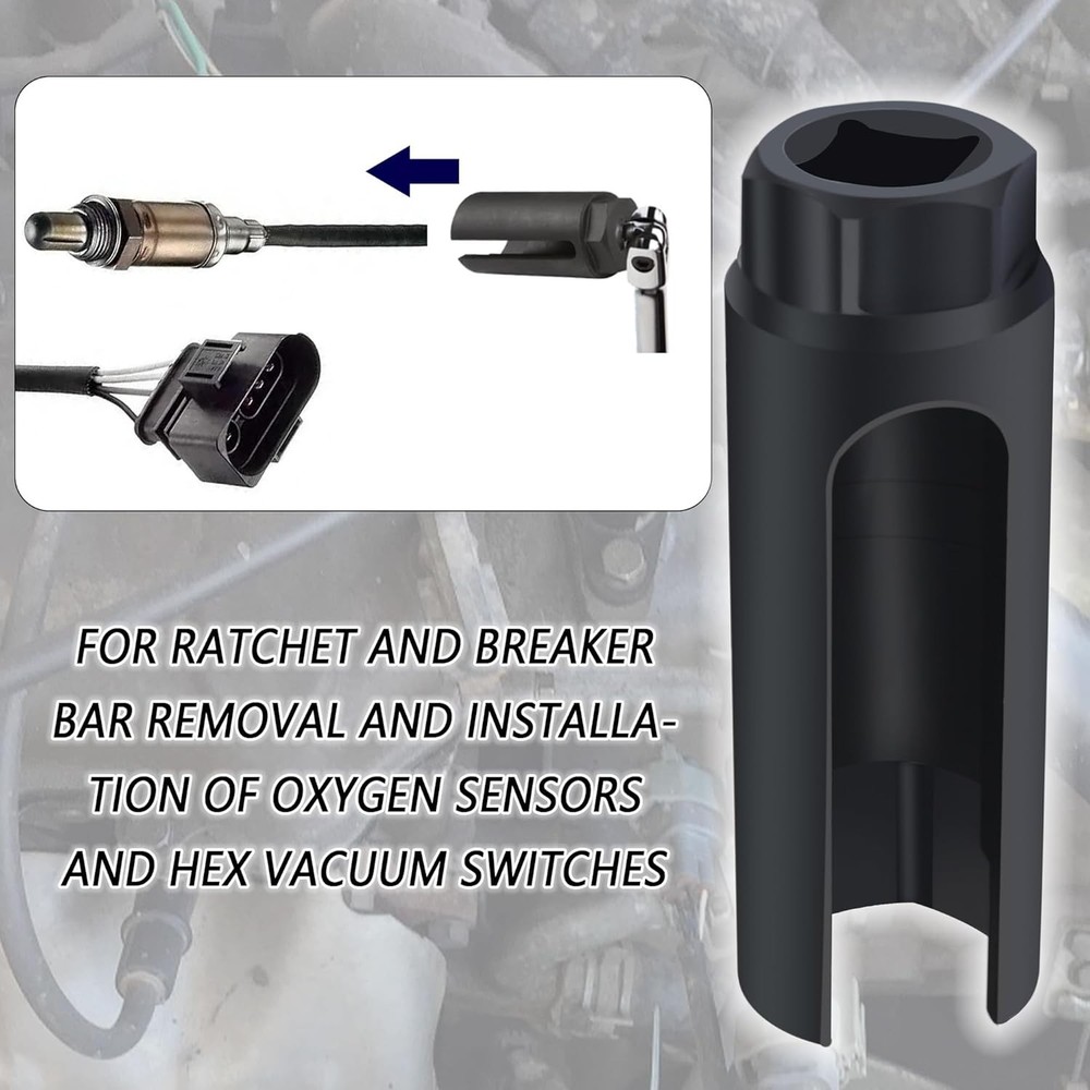 Oxygen Sensor Socket 7/8" O2 Sensor Removal Tool 0.65" Opening Automotive Big