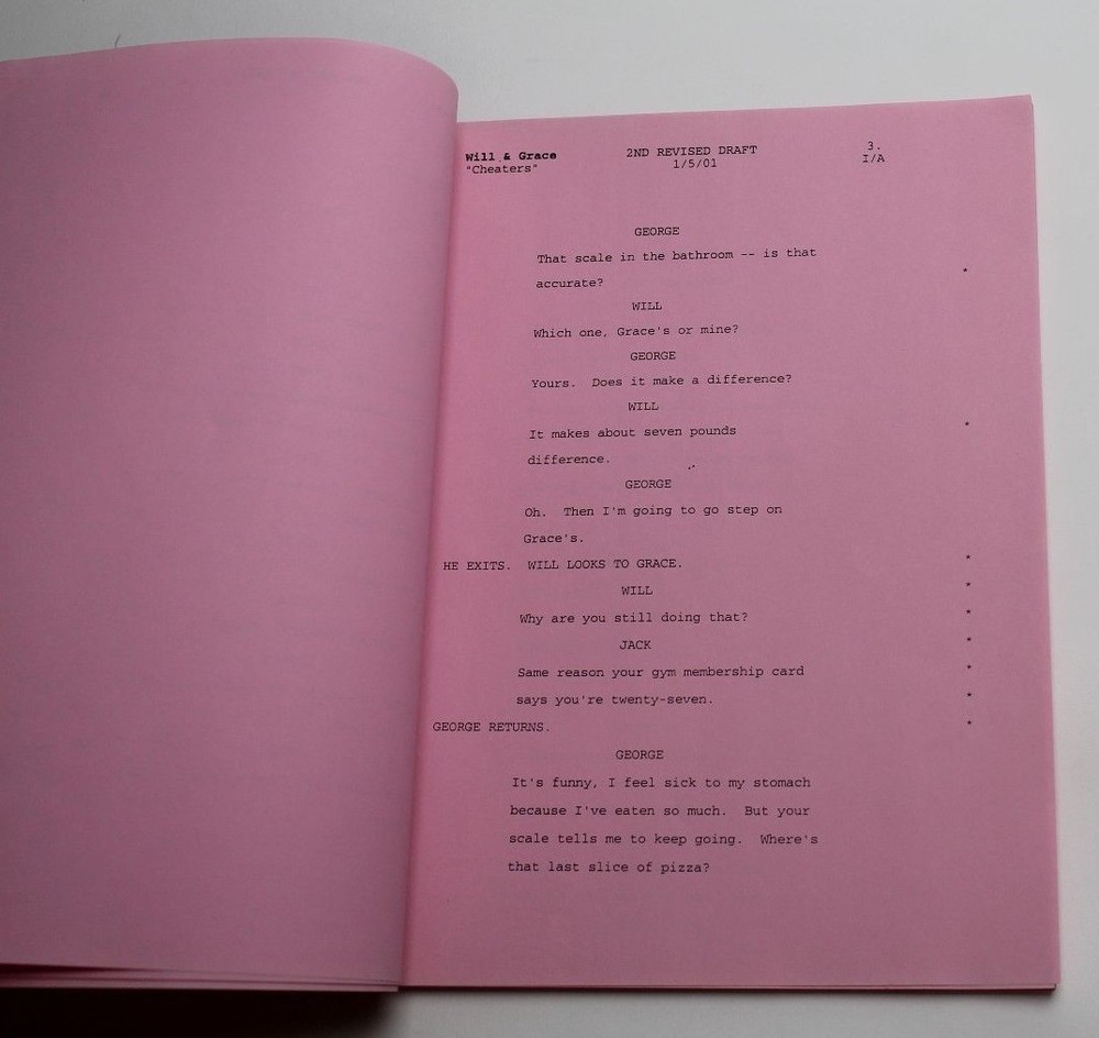 WILL & GRACE / Alex Herschlag 2001 Original TV Show Script, Eric McCormack