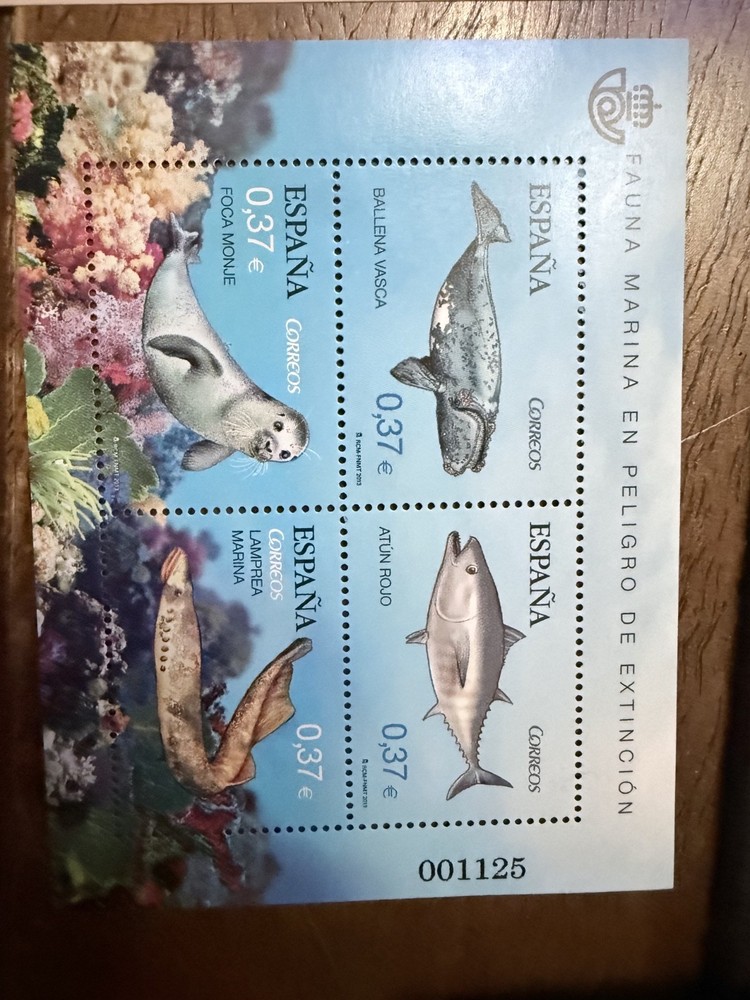 Spanish stamps 7 random mini sheets