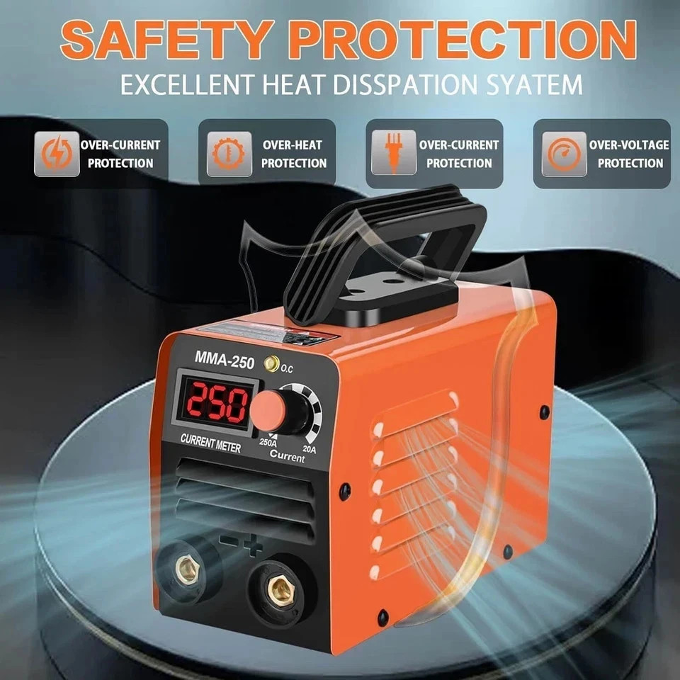 Soldadora Electrica Portatil Inversor 250A 110v / 220v Maquina De Soldar MMA ARC