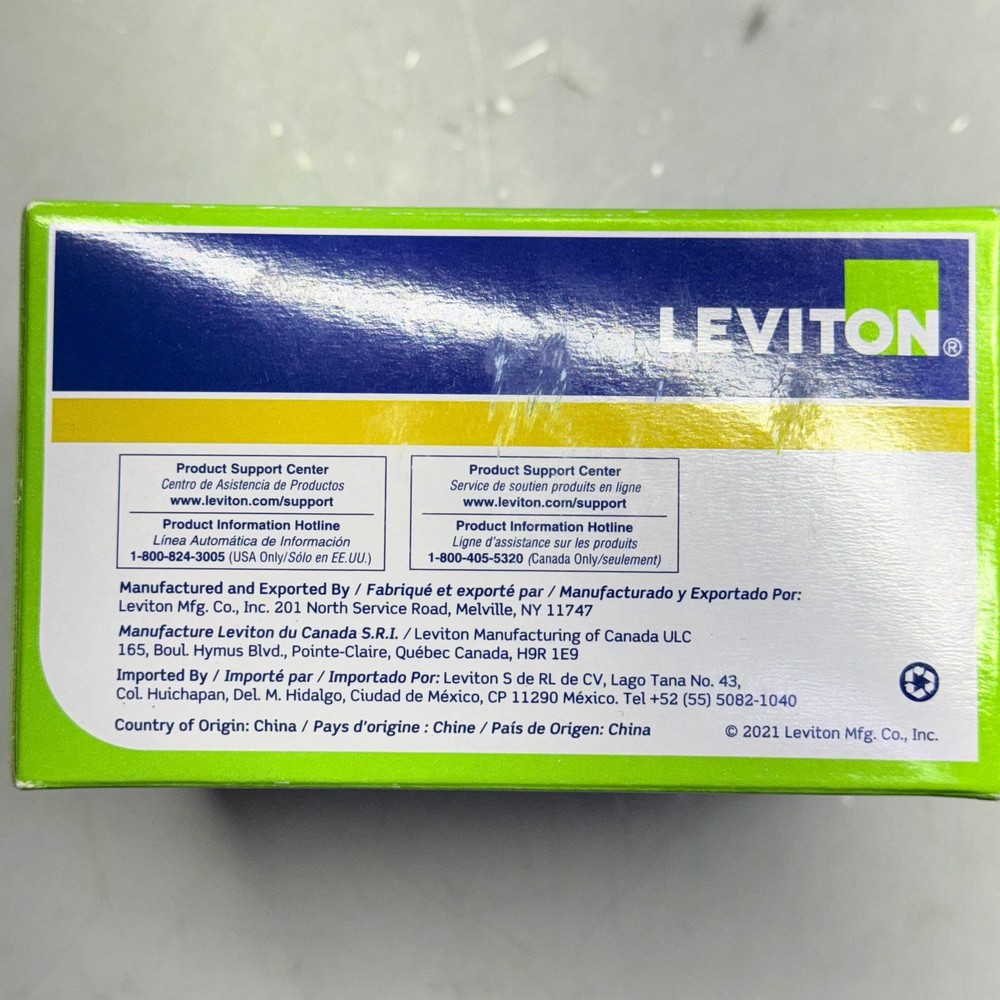 LEVITON Occupancy Sensor OSC10-MWW,Ceiling Mount,24VDC, 1000sqft,White