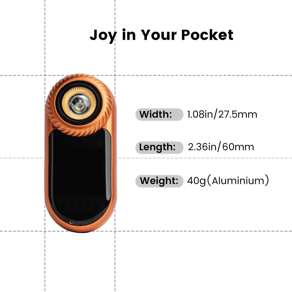 LOOPDOT EDC Flashlight – Rechargeable Small and Powerful LED Flashlight with RGB