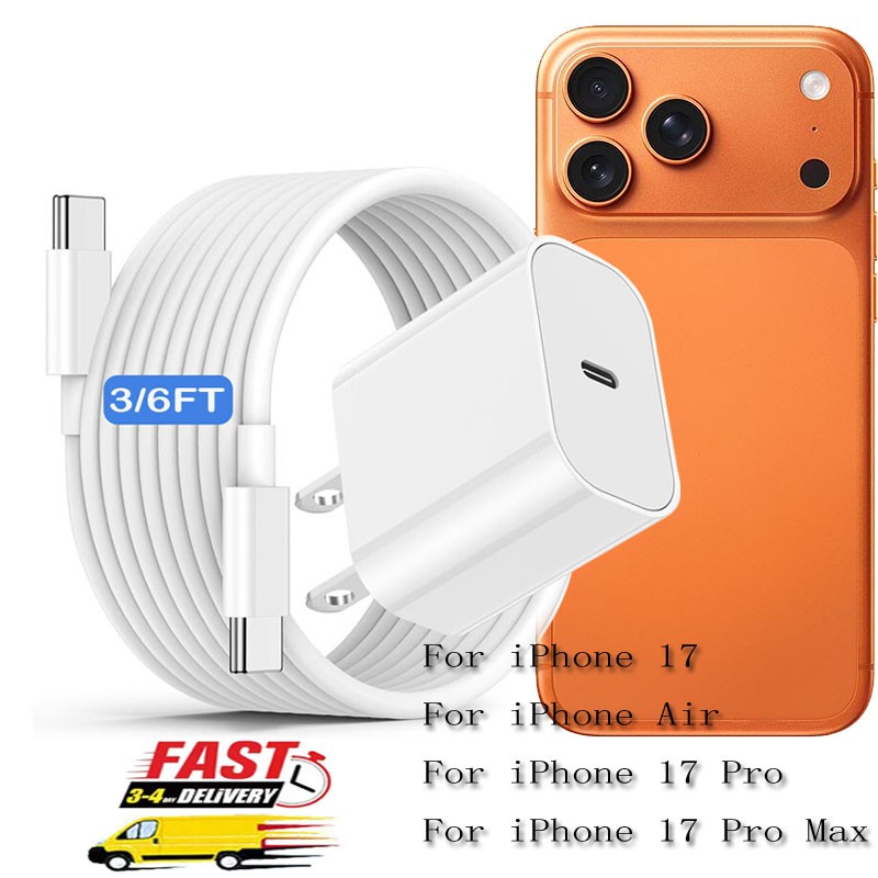 Original USB-C Fast Charger Type C Cable For iPhone 17 16 15 14 13 12 Pro Max