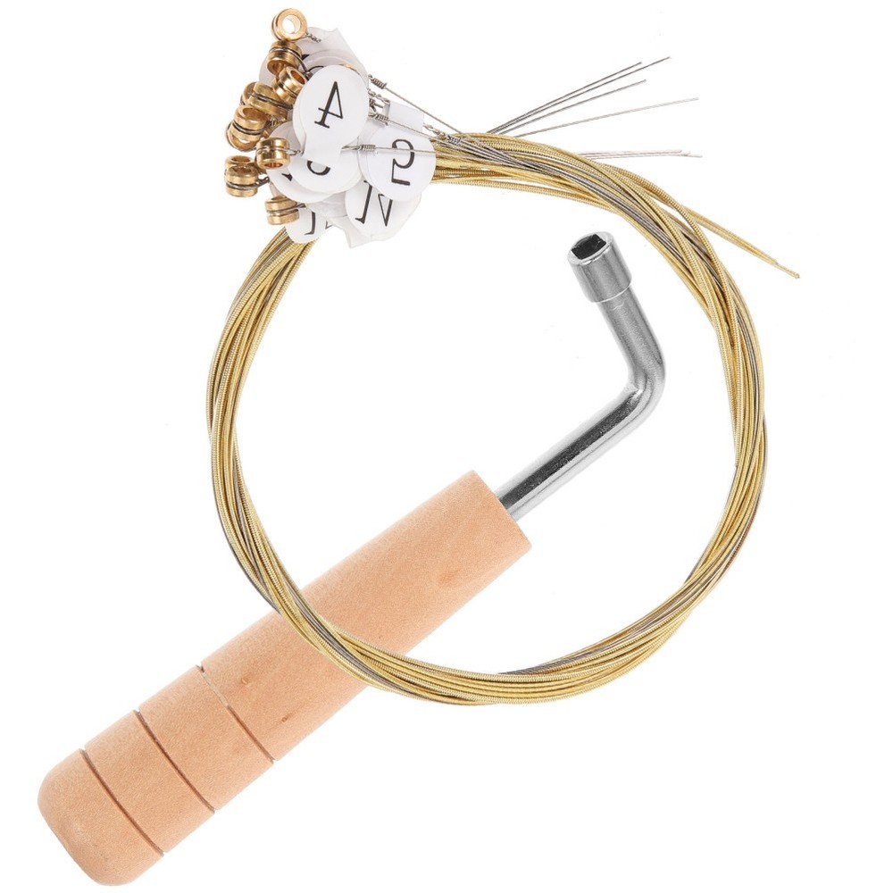 1Set Lyre Accessory Replacement Strings With Tuning Wrench For Musicians