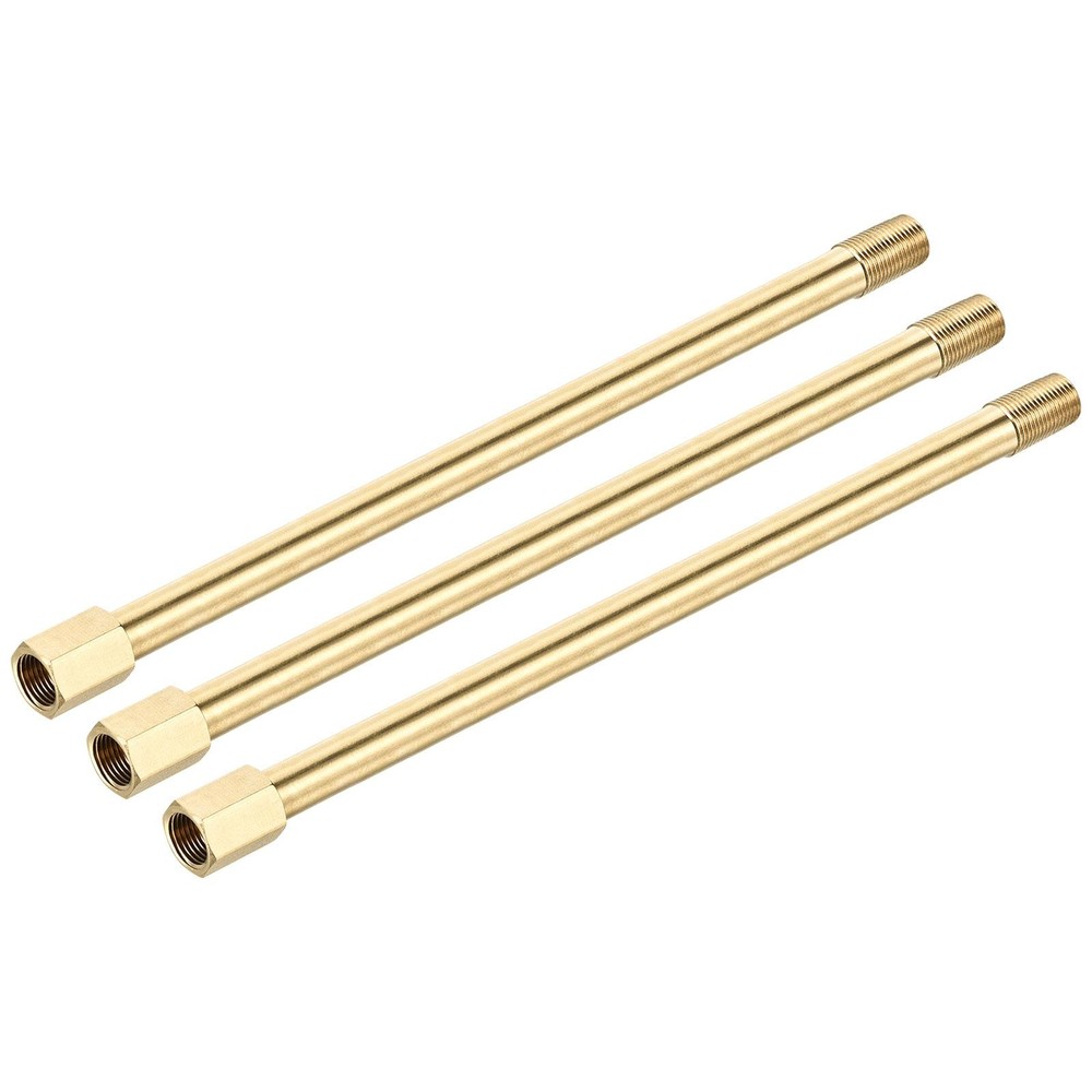 Brass Pipe Fitting G1/8 Adapter 200mm Extension Connector Hex Coupling 3 Pack