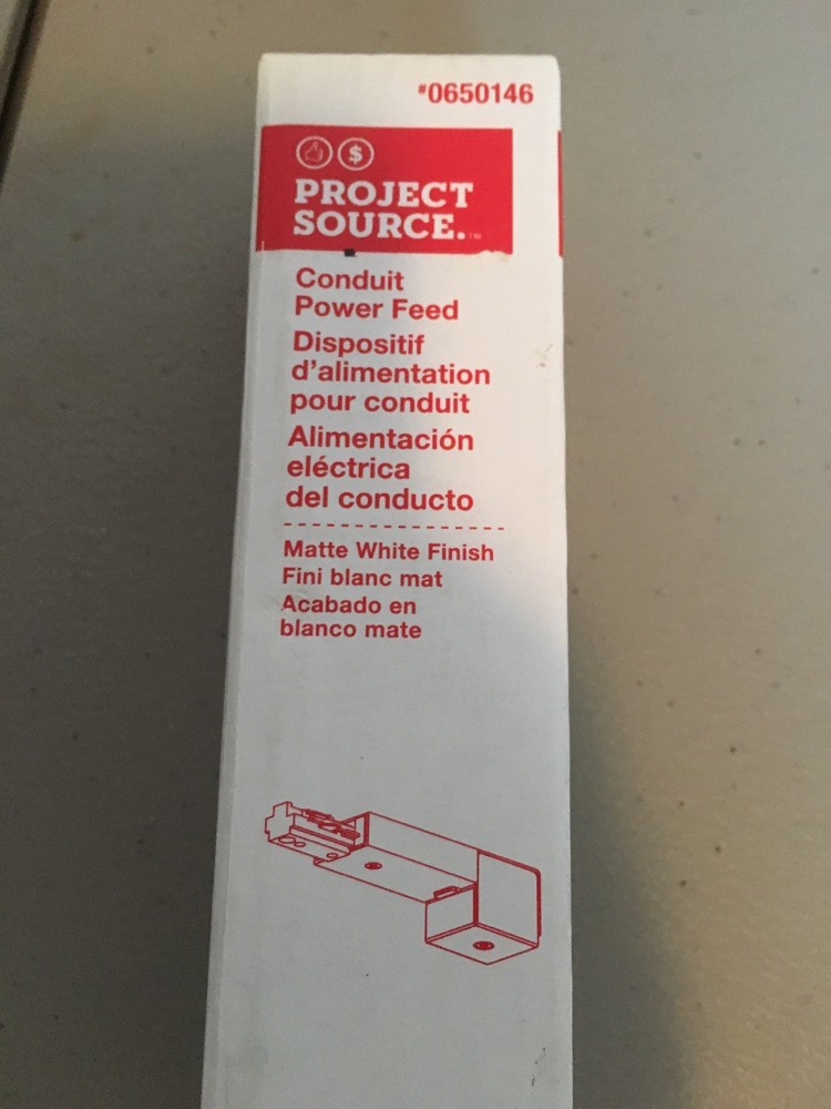 Project Source Conduit Power Feed, White, 0650146, 175008-005