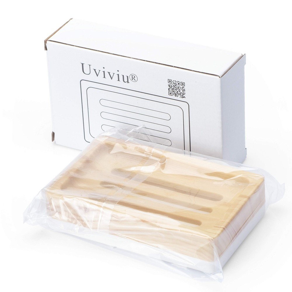 Plastic Soap Dish,Containers, Keeps Soap Dry,Easy Cleaning,Drain,Wood Pattern