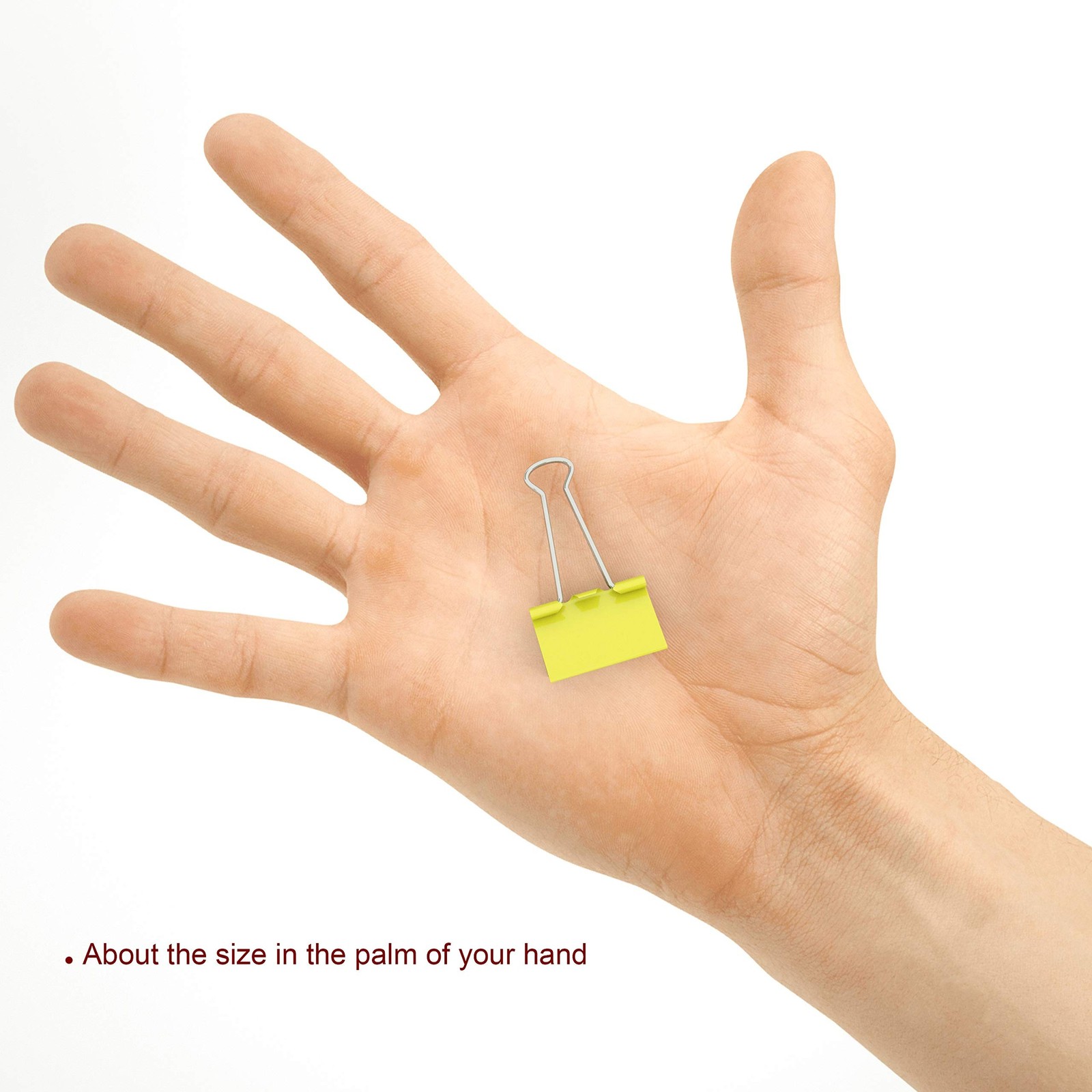 Binder Clips Small Metal Clamp - 3/4 in (0.75 inch)(Small, Yellow, 120 Count)