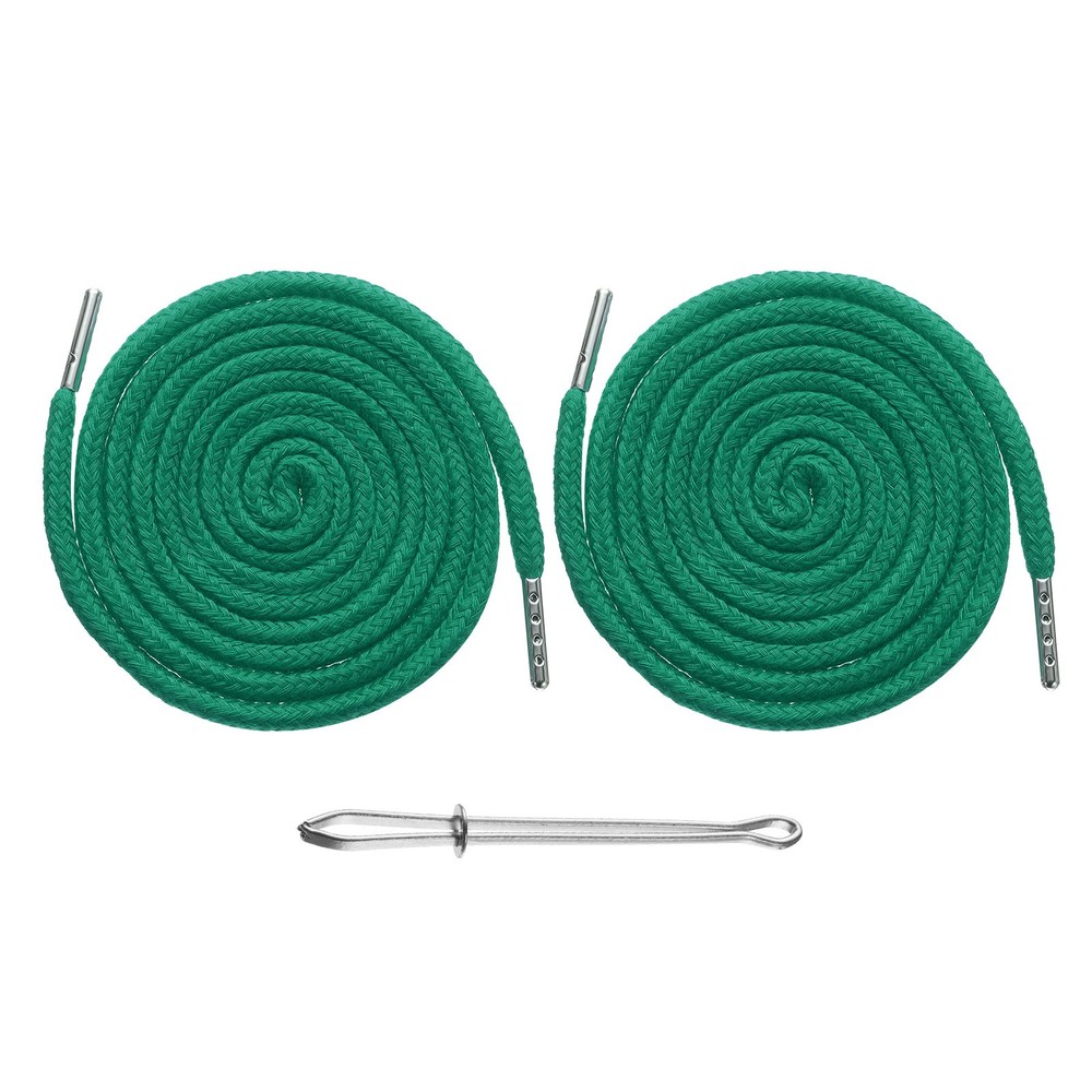 2pcs Drawstring Cords 51" Replacement Drawstring with Threader Bright Green