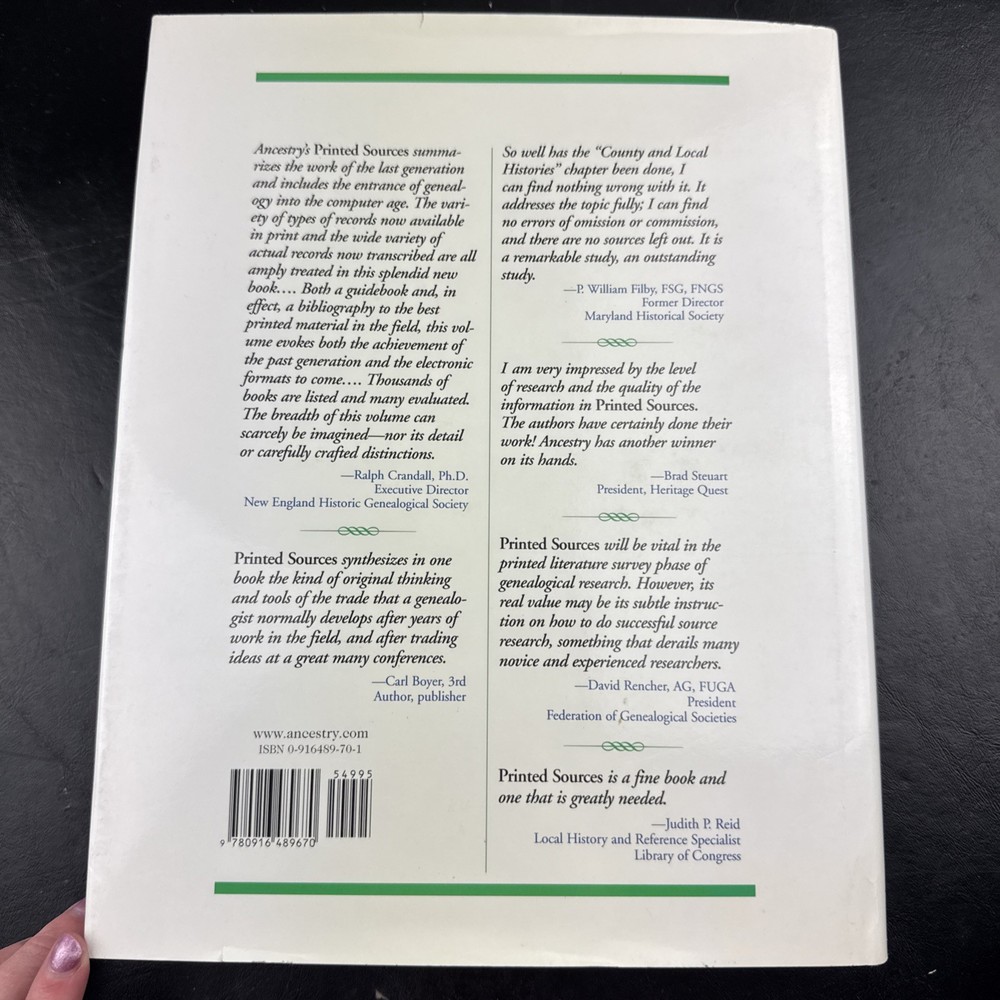 Printed Sources A Guide To Published Genealogical Records