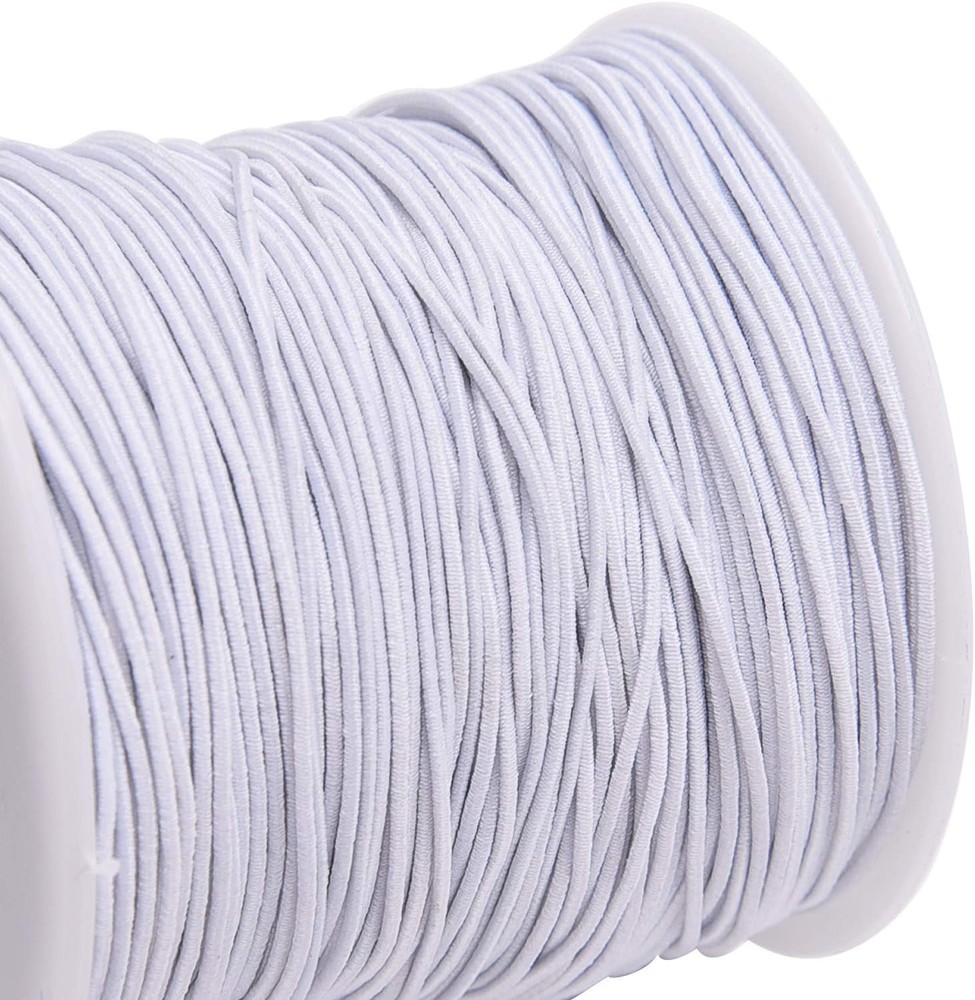 0.8 mm Elastic String Cord Thread Cords for Jewelry Making Bracelets White