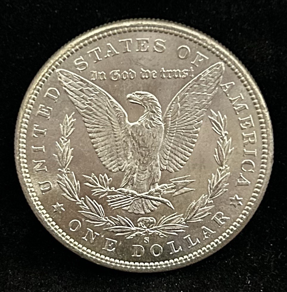 1881-S MORGAN SILVER DOLLAR, BU, STUNNING Example