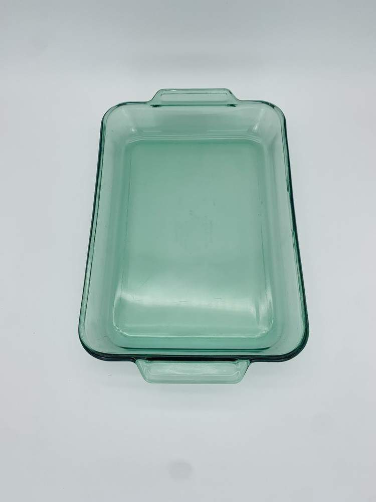 VTG Anchor Hocking Emerald Green 3 Quart Rectangular 9X13 Casserole Baking Dish