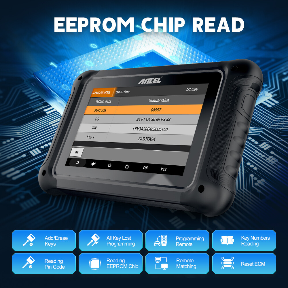 ANCEL DP500 Key Programming Tool Adjustment Mileage Odometer Correction Cluster