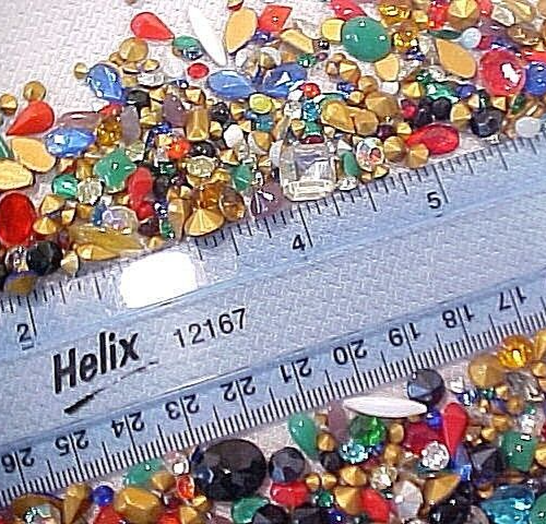 315 HUGE LOT VTG LOOSE GLASS RHINESTONES JEWELRY REPAIR UNUSED CRAFT FINDINGS M