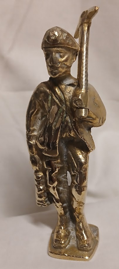 white metal 11cm tall Coal Miner