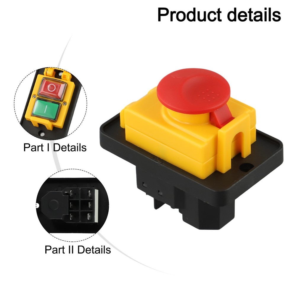 7Pin For DZ05 Waterproof Pushbutton Switch for 3Phase Industrial Machines