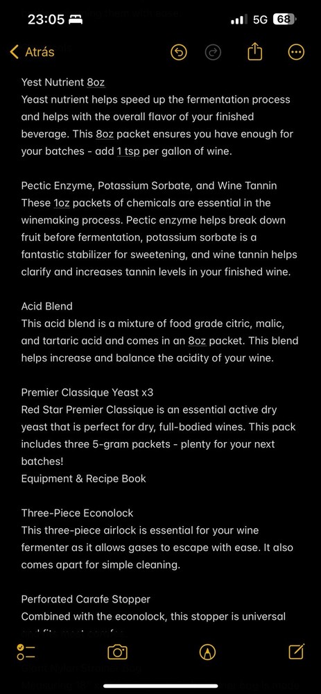 Kit To Make Wine