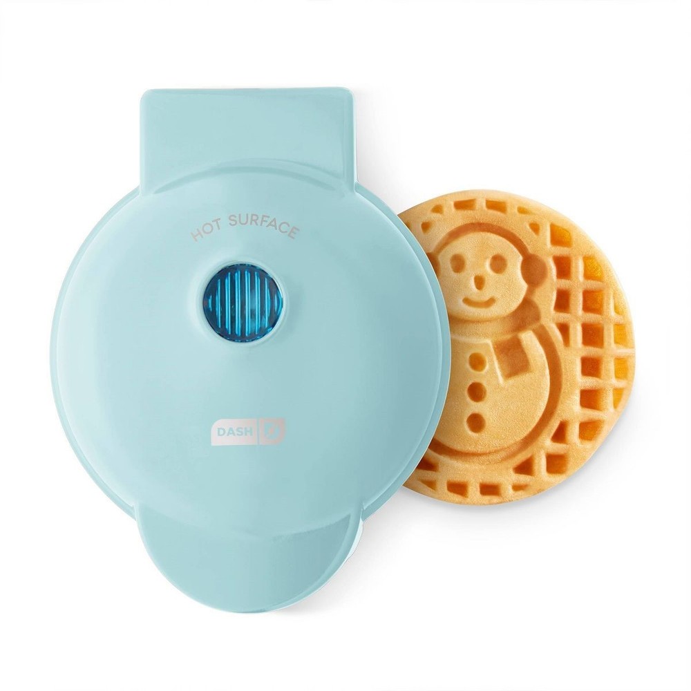 Dash Snowman Mini Waffle Maker Xmas Holiday