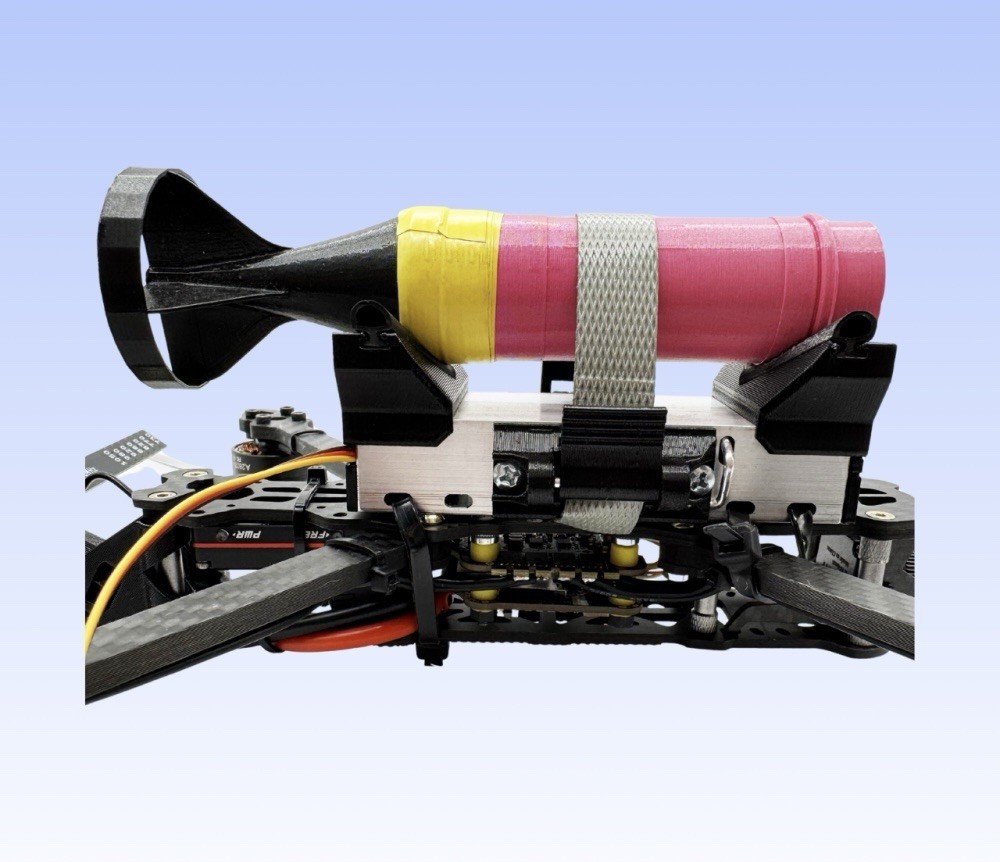 Single Universal FPV Drone Payload Drop System Adjustable Strap Mount