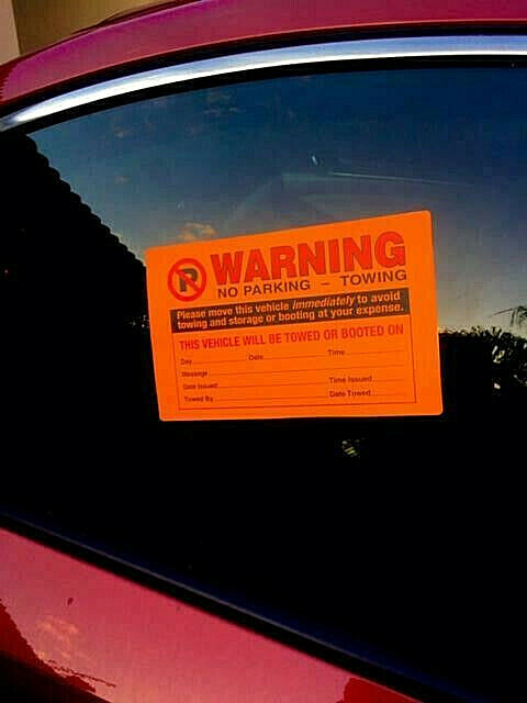⭐ BEST! ⭐ 10 NO ILLEGAL PARKING VIOLATION WARNING TOW STICKERS /SCRAPE-TO-REMOVE