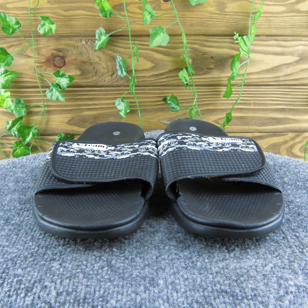 X-Team Men Slide Sandals Black Synthetic Hook & Loop Size 11 Medium