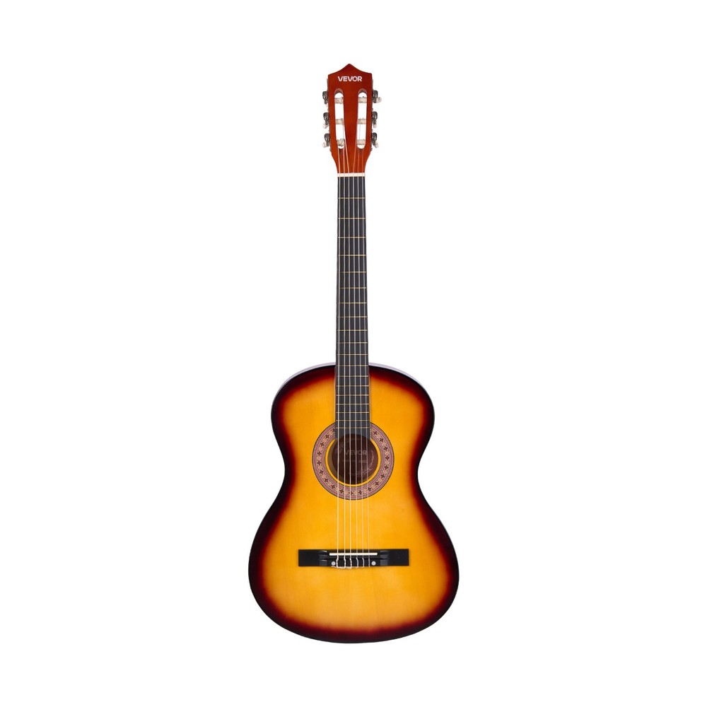 VEVOR Classical Guitar 38 in Guitar Beginner Starter Kit Nylon Strings Sunburst