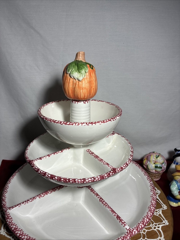 Condiment Snack Server Tray Divided Centerpiece Holiday Server