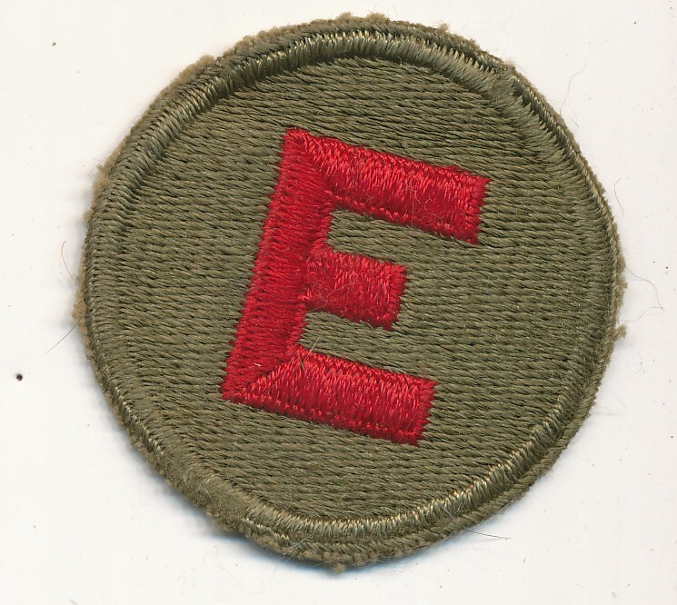 E for Efficiency Coast Artillery E patch fully embroidered real WWII make