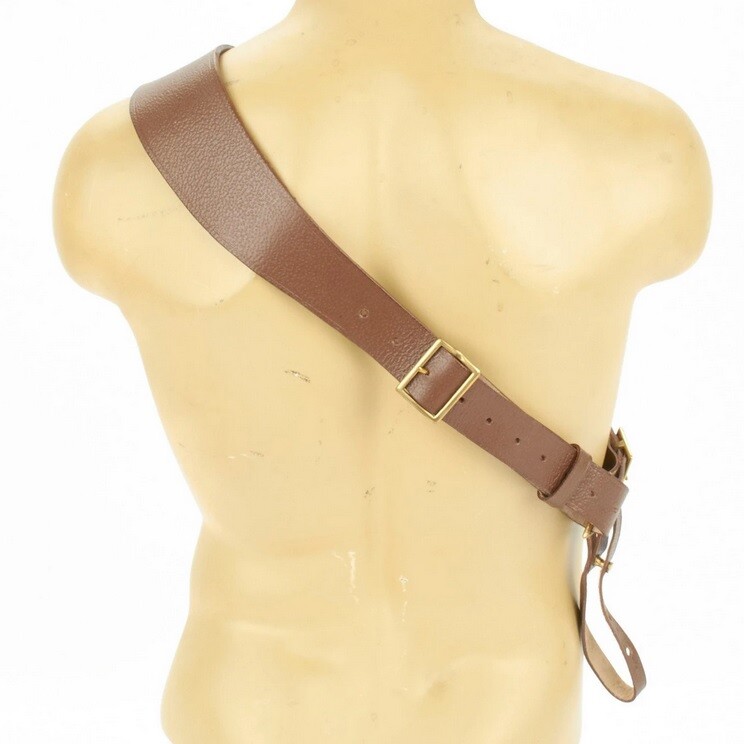 WWII British P-1903 Leather Five Pocket Bandolier, P1903, Pattern 1903 WWII