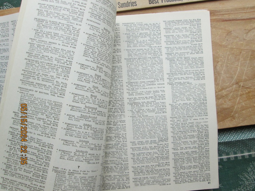 RCA Victor Record Indexer September 1948
