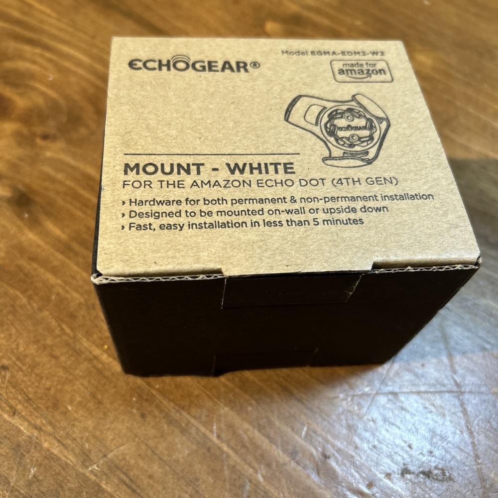 Echogear Mount-White for the Amazon Echo Dot (4th Gen)