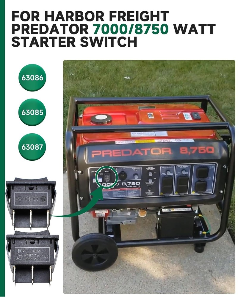 （2-Pack for Compatible Start On Off Switch Harbor Freight Predator...