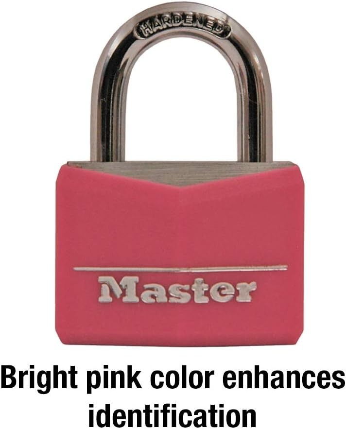 Stylish Pink Aluminum Keyed Padlock for Lockers - Durable Security Solution