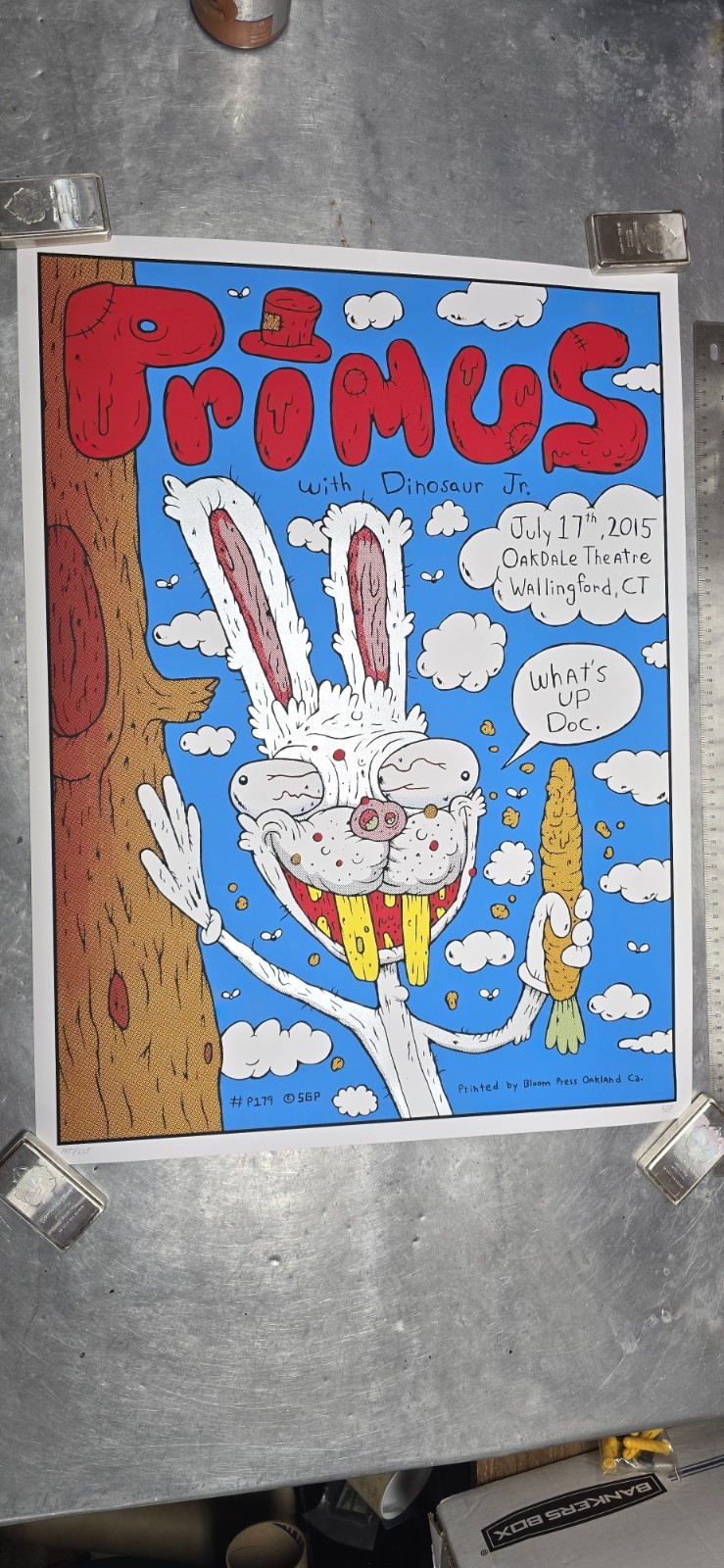 Primus Concert Poster W/ Dinosaur Jr July 17 2015 Oakdale Theatre Wallingford CT