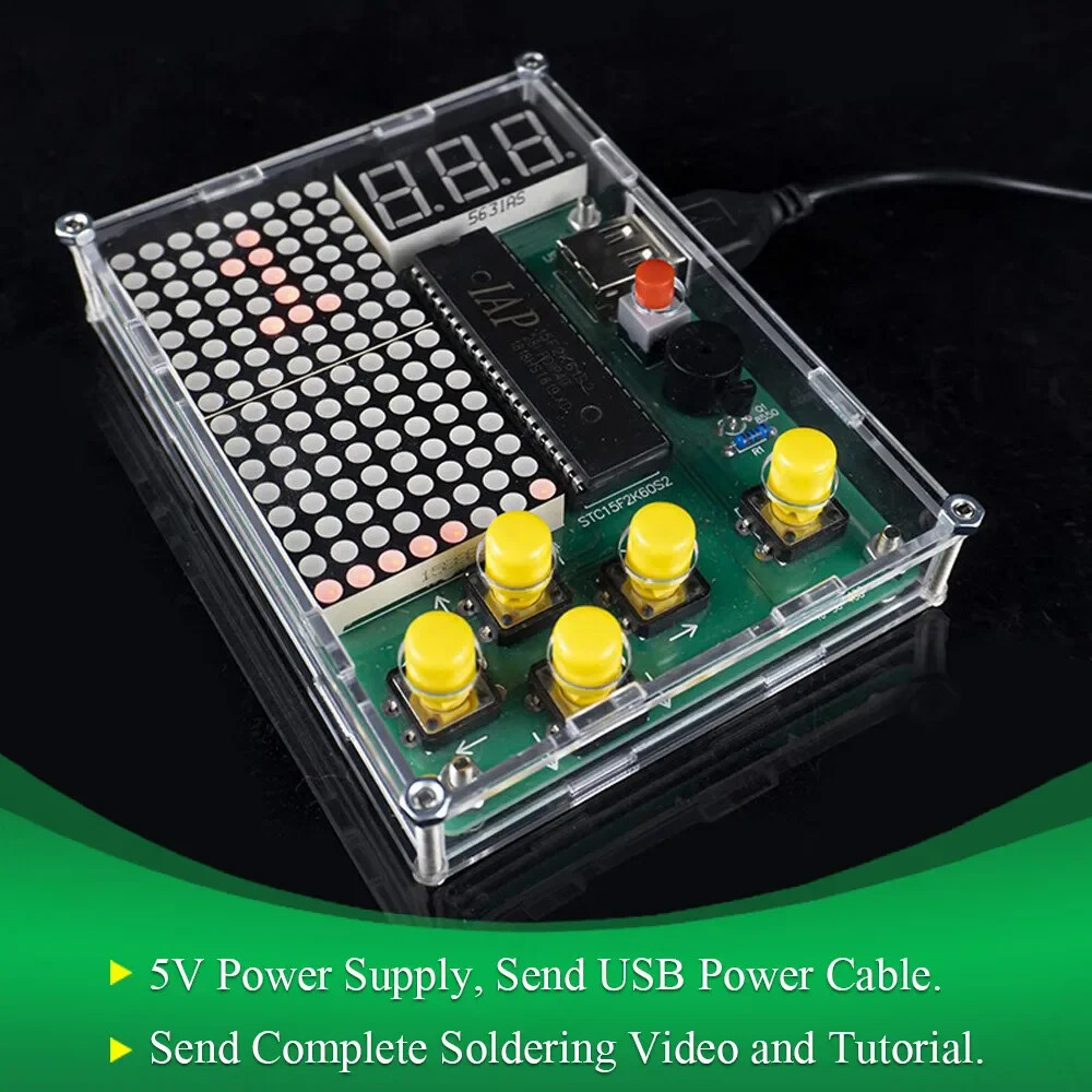 DIY Pixel Game Maker Electronics DIY Kit Soldering Project Learning Assembly